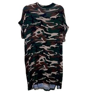 COTTON‎ EMPORIUM GREEN CAMO TSHIRT FEEL COMFY DRESS SIZE LARGE
